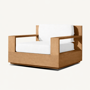 Ensemble de mobilier d'extérieur en bois de teck massif canapé avec coussins pour villas de jardin, hôtels ou appartements à usage extérieur - Product Image 3