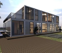 Villa Modular Prefabricada Pequeña, Económica, con Vista al Mar, Proyecto de Resort de Lujo, Oficina Temporal para Obra