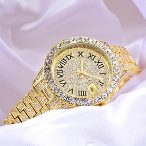 Reloj Hip Hop de Moissanita, Chapado en Oro, Joyería al por Mayor, Relojes de Cuarzo con Incrustaciones de Diamantes de Zirconia, Resistentes al Agua, para Hombre y Mujer - Product Image 2