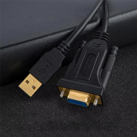 Cable convertidor serial USB 2.0 a DB9 RS232 hembra, adaptador USB2.0 a RS 232 hembra para dispositivos periféricos serie antiguos.