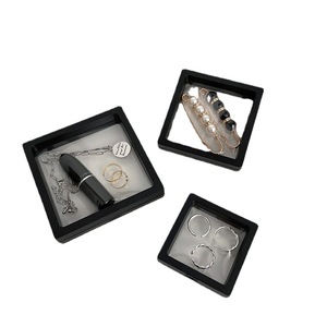 New Commercial Plastic Clear Lid Transparent Display Hinge Pe Film Membrane Jewelry Box