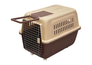 Portable Custom Cardboard Pet Carrier Button Closure Pet Cage Collapsible Wheeled Luxury Pet Airport Carrier For Pet Airline Use