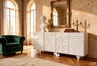Meuble TV moderne en MDF écologique, durable et luxueux, avec étagères réglables, pour salon, centre multimédia, cuisine, chambre à coucher
