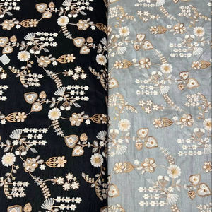 Tela Bordada India de Hermoso Diseño 2026 para Vestidos de Novia Bordados Personalizables - Product Image 1