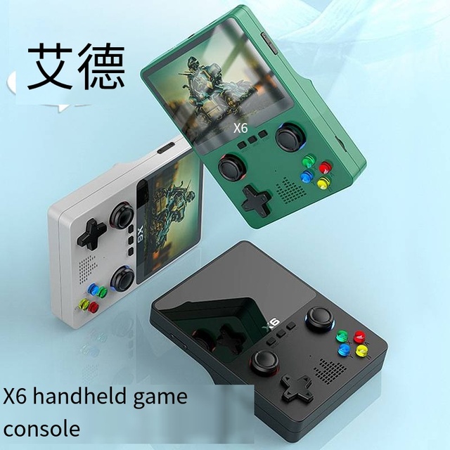 New X6 E-sports Handheld Game Console Dual Joystick Large Screen HD Type-C Interface Music & Movie Playback
