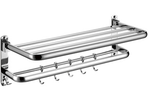 Modern Stainless Steel Single Foldable <strong>Bath</strong> Towel <strong>Rack</strong> Polish <strong>Black</strong> Painting Finish for Home or Hotel Use - Product Image 4