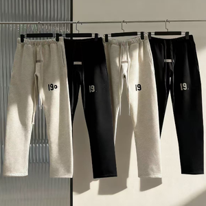 Pantalones de chándal casuales para hombre <span class=keywords><strong>Fear</strong></span> Pants de 100% algodón ecológico de secado rápido, cintura media, logo bordado, estilo holgado de felpa, de alta calidad. - Product Image 5
