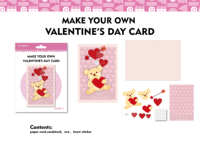 Kit de fabrication de cartes de vœux pour la Saint-Valentin, jouet artisanal mignon en forme d'ours et de cœur fait à la main pour enfants, ensemble d'artisanat artistique pour enfants pour un cadeau de la Saint-Valentin
