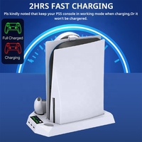 Consoles de jeux multifonctions SUNDI ventilateur de refroidissement contrôleur de support vertical Station de chargeur sans fil avec système de refroidissement pour PS5