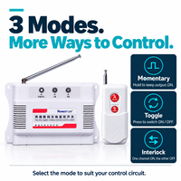 Sakelar Kontrol Jarak Jauh RF Nirkabel 2 Saluran AC 75-400V 315MHz dengan Remote A/B untuk Kontrol Pencahayaan dan Peralatan