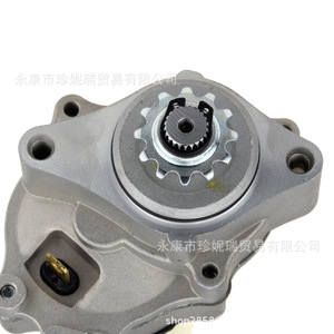 Dayang Motorcycle Starter Motor 12 Tooth 2 Hole For Scooter Repair Aluminum Silver <b>Carbon</b> <b>Brush</b> FDJ006 110cc - Product Image 4
