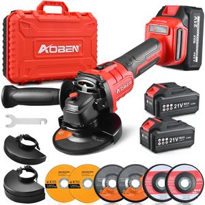 Meuleuse d'angle sans fil industrielle 20V, moteur sans balais, interrupteur à gâchette, couple élevé, protection contre les surcharges, outil métallique robuste - Product Image 1