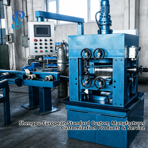 เครื่องยืดเหล็กเส้นแบบสองลูกกลิ้ง ยี่ห้อ <span class=keywords><strong>Shengpu</strong></span> ราคาโรงงาน พร้อมรีโมทคอนโทรล PLC สำหรับเหล็กเส้น ความแม่นยำสูง (ความคลาดเคลื่อน 10 มม.) - Product Image 1