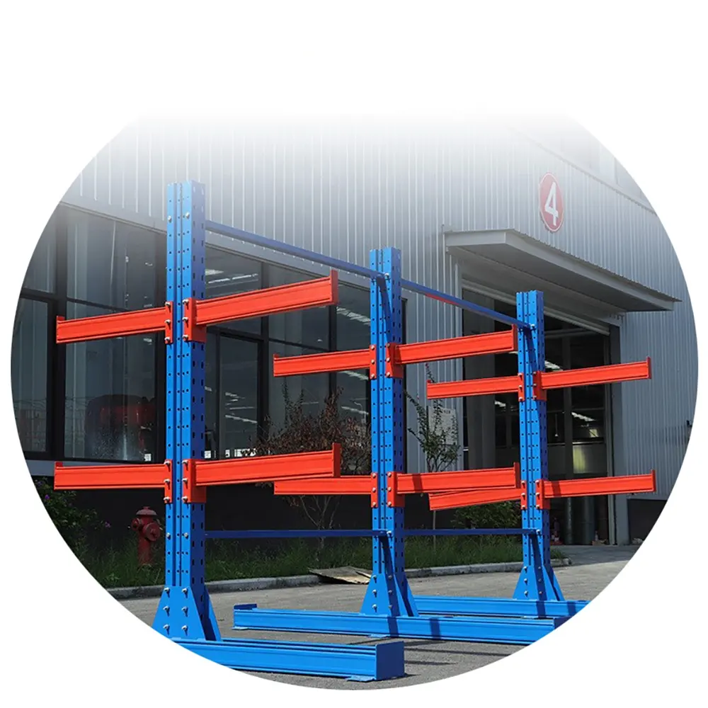 Tùy Chỉnh Heavy Duty Kim Loại Kệ Giá Có Thể Điều Chỉnh Kho Cantilever Kệ Hệ Thống Pallet Cantilever Tùy Chỉnh Lưu Trữ