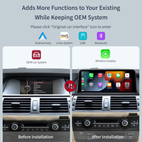 Écran Tactile 10,25 Pouces pour Voiture BMW X5/X6 E70 E71 Système CIC/CCC, Prend en Charge Apple CarPlay/Android Auto/MirrorLink/Navigation GPS