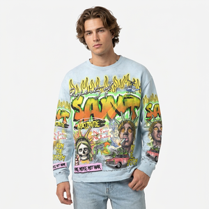 Camiseta de Manga Larga para Hombre, Estilo Urbano, Estampada, de Algodón Jersey, Cuello Redondo, Corte Regular, con Diseño - Product Image 6