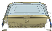 Hardtop en aluminium 4x4 tout-terrain pour Ram 1500 2500 avec Rambox, pour benne de 5,7 pi et 6,4 pi, coque de camping Overland, étanche