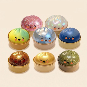 ของเล่นนวดแป้งซาลาเปาจำลองขนาดเล็ก น่ารัก บีบคลายเครียด ทำจากวัสดุ TPR/PU สำหรับเด็ก กล่องสุ่มลุ้นรางวัล ของแถมโปรโมชั่น - Product Image 1