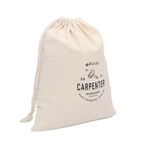 <b>Personalized</b> Color Cheap Canvas Cotton <b>Personalized</b> Drawstring <b>Bag</b> With Double String - Product Image 4