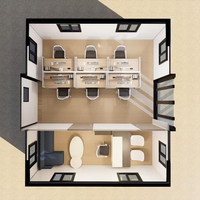 Conteneurs de rangement pour bureau, design moderne, maison conteneur modulaire en panneaux sandwich, couleur blanche, 20FT/40FT, taille personnalisée