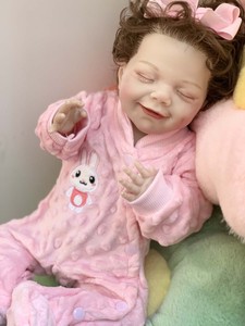 Tiny Kits Lovely Likelife, Muñecas Reborn de Silicona de Cuerpo Completo Dormido, Bonnie <span class=keywords><strong>Anuk</strong></span> Race Jamaican Africa Closes Kits - Product Image 6