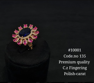 CZ Finger <b>Ring</b> Style Fingering Accessories CZ Stone Caret Plated Premium Jewelry Making Decorative <b>Craft</b> Components - Product Image 3