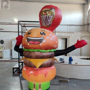 Hamburger géant gonflable attrape-regardes pour la promotion routière des fast-foods/restaurants de burgers et l'affichage en restaurant - Product Image 4