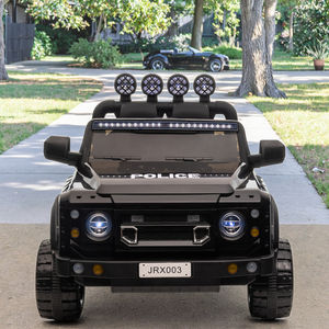 Açık 12V elektrikli altı tekerlekli binmek-çocuklar için müzik ile polis oyuncak araba 2-4 yıl akülü plastik malzeme - Product Image 4