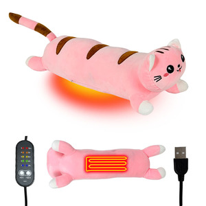 Nuevo y Adorable Cojín de Peluche Corto con Calefacción USB, Almohada de Peluche Unisex, Compresa Caliente, Gato, Transfronterizo - Product Image 1