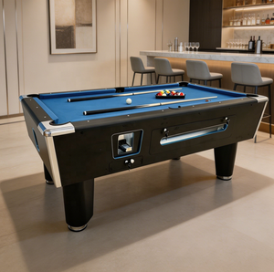 Mesa de <span class=keywords><strong>Billar</strong></span> de Lujo de 7FT/8FT con Monedero, de Cuero y MDF, para Uso Comercial y Doméstico, con Retorno Automático de Bolas - Directo de Fábrica China - Product Image 1