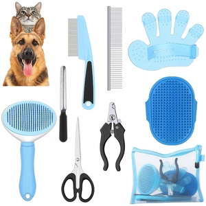 Kit di Toelettatura per Cani 9 Pezzi, Spazzola da Bagno per Cani, Set Completo di Accessori per Cani e Gatti, Facile da Usare - Product Image 2