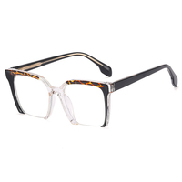 2024 Popular colorido cuadrado elegante Anti luz azul gafas de lectura mujeres diseñador marco grande ordenador óptica presbicia gafas