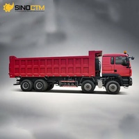 Camion benne basculante robuste 8x4, 12 roues, capacité de charge 40 tonnes, 420 CV, diesel, manuel, conduite à gauche, pour le transport dans la construction et l'exploitation minière