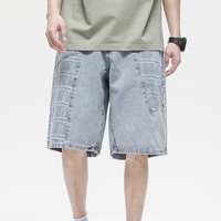 Nouveautés d'été : Jean court décontracté à motif écossais, respirant, taille mi-haute, avec fermetures éclair, coupe bootcut, pour homme