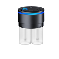 Nouveau diffuseur de voiture intelligent moderne à double pulvérisation, sans eau, double buse, machine à parfum aromatique, batterie rechargeable, portable, pour véhicule