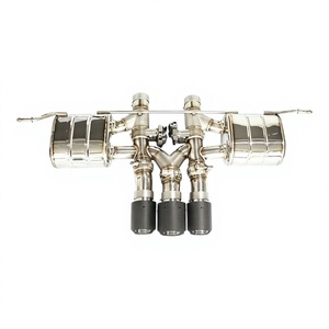 ระบบท่อไอเสียวาล์วทรอนิกส์ Vortex SS304 สแตนเลสสตีล สำหรับรถ Porsche Cayenne แบบสามทางออกกลาง เพิ่มประสิทธิภาพการแข่งขัน - Product Image 1