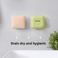 Porte-savon magnétique sans perçage en acier inoxydable 304 avec ventouse pour salle de bain et toilettes, pour drainage optimal