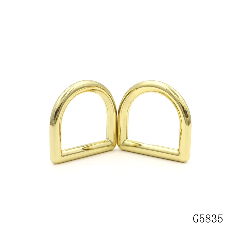 1 inch gold metal D ring custom size strong metal ring D shape ring for handbags