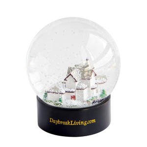 Boule de neige en résine peinte à la main personnalisée 120 mm Boule de cristal Projet <span class=keywords><strong>immobilier</strong></span> Souvenir d'usine Emballage en boîte en papier - Product Image 5