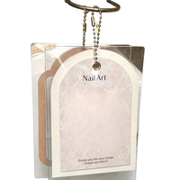 Présentoir de cartes à ongles personnalisé, estampage à chaud doré, texture gaufrée, accessoires de bijoux à la mode, logo, humidité aseptique