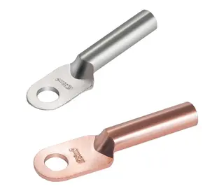 Electrical equipment 1/0 4/0 awg terminal lug types copper bare eyelet round ring terminal cable Crimp lugs supplier