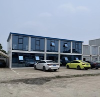 Maison conteneur SKYLINE à prix abordable, livrée en kit, capacité 18 unités/40HQ, prête à l'emploi, installation rapide, maisonnette préfabriquée, bureau, boutique