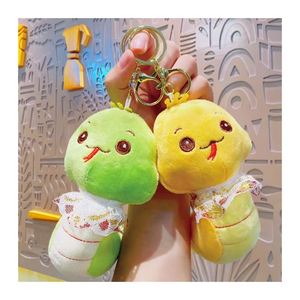 2025 Snake Pendant Cartoon Snake Plush Keychain <b>Bag</b> Pendant Q Version Snake Cute Keychain Zodiac Pendant Creative <b>Gift</b> - Product Image 1