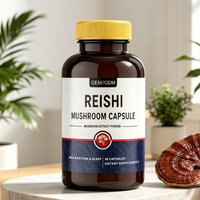 Capsules de Ganoderma Lucidum Reishi en gros, qualité alimentaire, antioxydant, santé cardiaque, apaisement mental, complément non-OGM