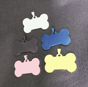 Placa de Identificación Personalizada para Mascotas con Cadena, Etiqueta de Identificación de Acero Inoxidable con Forma de Hueso para Perros y Gatos, Grabado Láser - Product Image 2