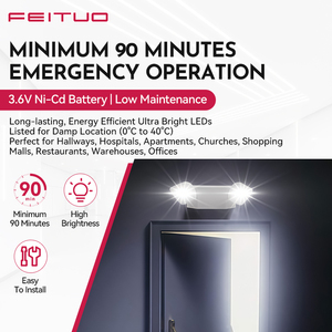 FEITUO Spedizione DDP, Risparmia il 25% Aggiuntivo sulle Tariffe USA, Nessun MOQ, Lampada di Emergenza LED Certificata UL per Edifici Scolastici - Product Image 2