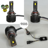Ampoule de phare de voiture LED tricolore double cuivre 3570 75W 3 couleurs 3000K 4300K 6000K APP 9006 Hb4 9012 9005 Hb3