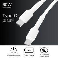 Câble adaptateur de données PD60W USB C vers Type-C de haute qualité Câble de type C Charge rapide pour téléphone