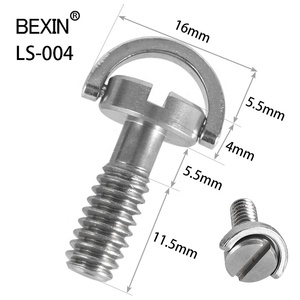 Haute qualité En Acier Inoxydable D Anneau D'arbre longue 1/4 <span class=keywords><strong>vis</strong></span> de trépied de caméra caméra cachée montage boulons écrous - Product Image 1