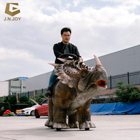 Voiture électrique de dinosaure de promenade de dinosaure Animatronic de parc animalier extérieur de JNKY-18 pour le divertissement d'enfants